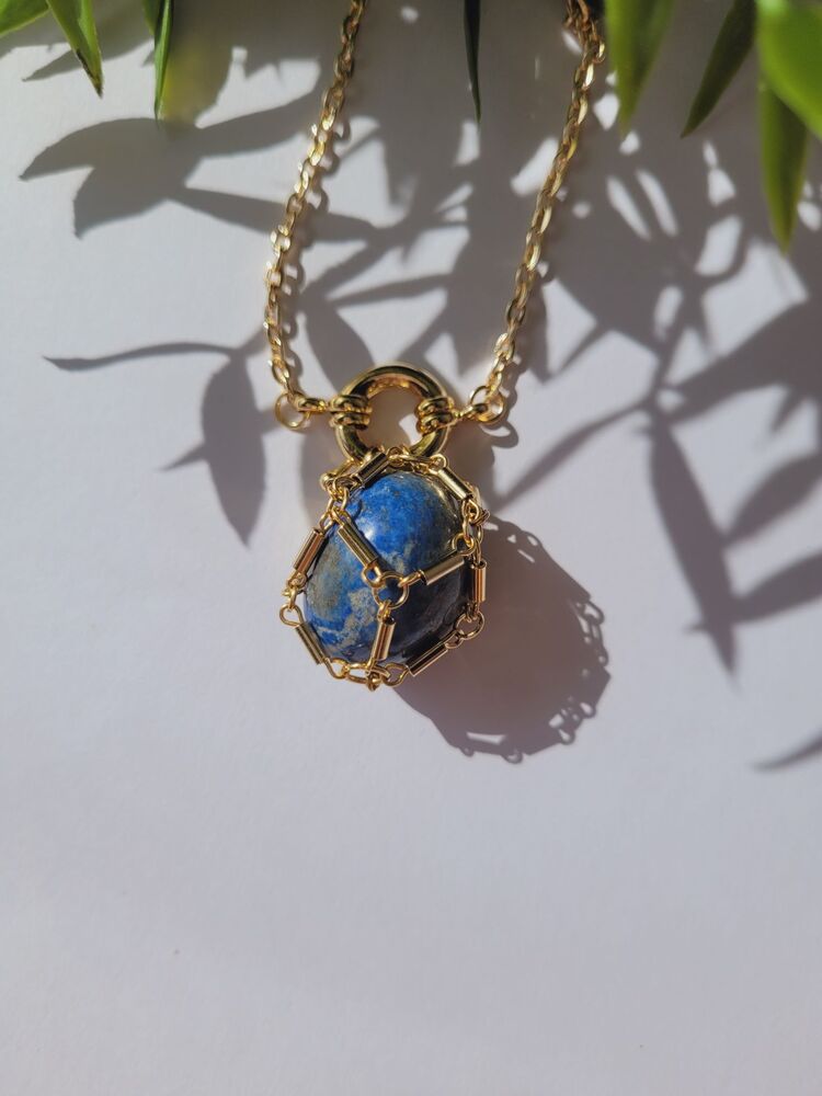 Lapis Lazuli Kafes Kolye - 2