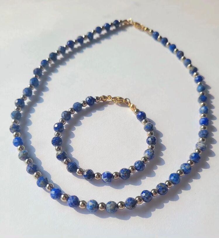 Aurora Lapis Lazuli Kolye ve Bileklik Seti