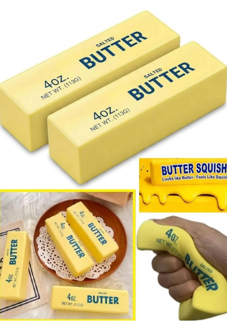 Butter Squishy Tereyağı Tasarımlı Viral Sıkılabilir Stres Oyuncağı