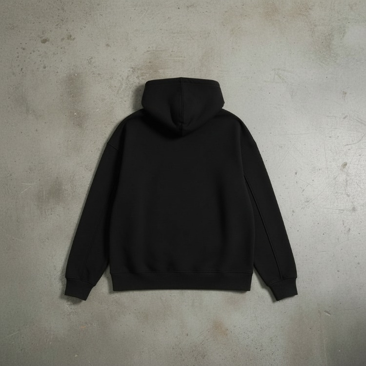 Siyah basic Hoodie 