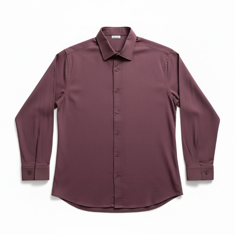 Modal Kumaş Bordo Oversize Gömlek