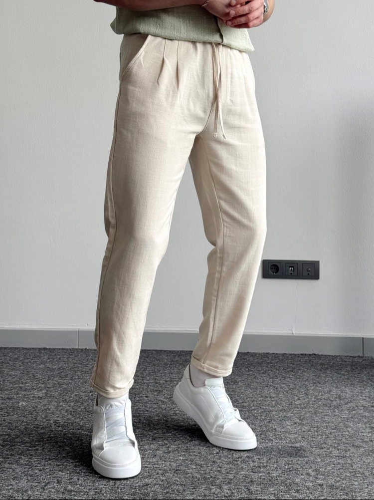 Bej keten pantolon