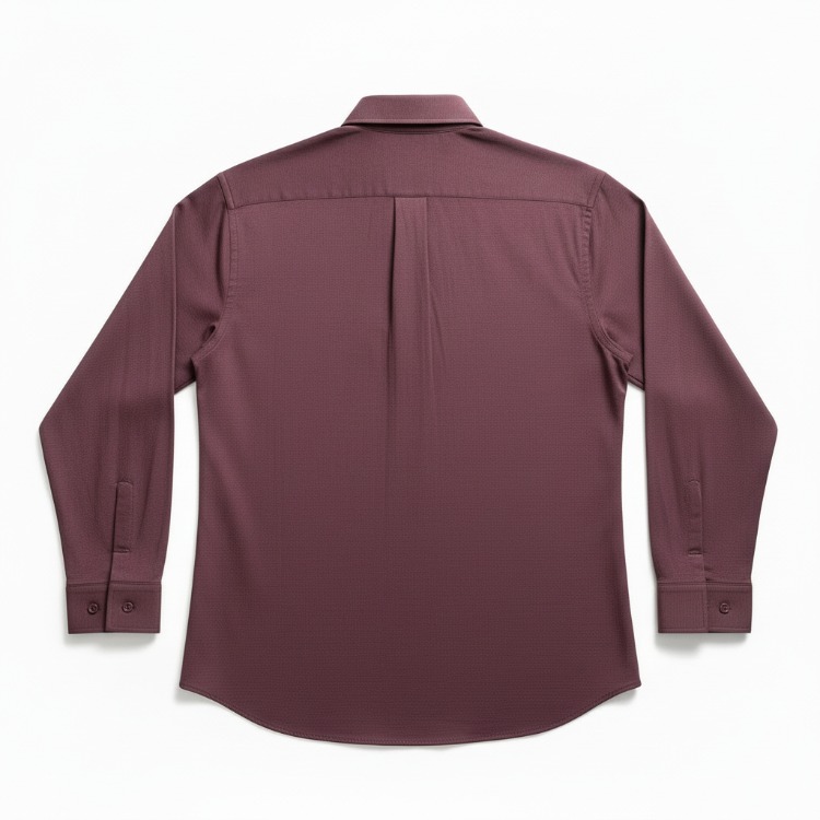 Modal Kumaş Bordo Oversize Gömlek