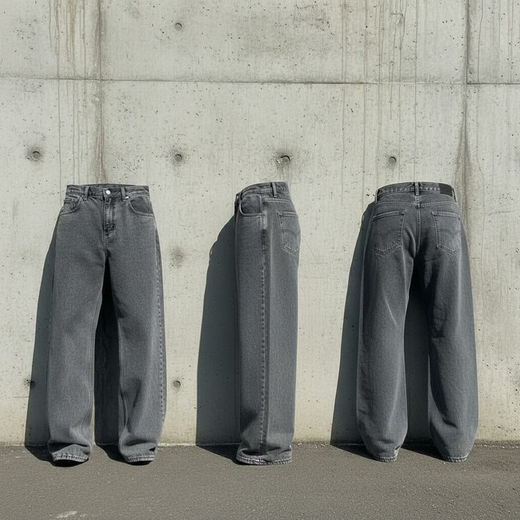 Antrasit baggy jean