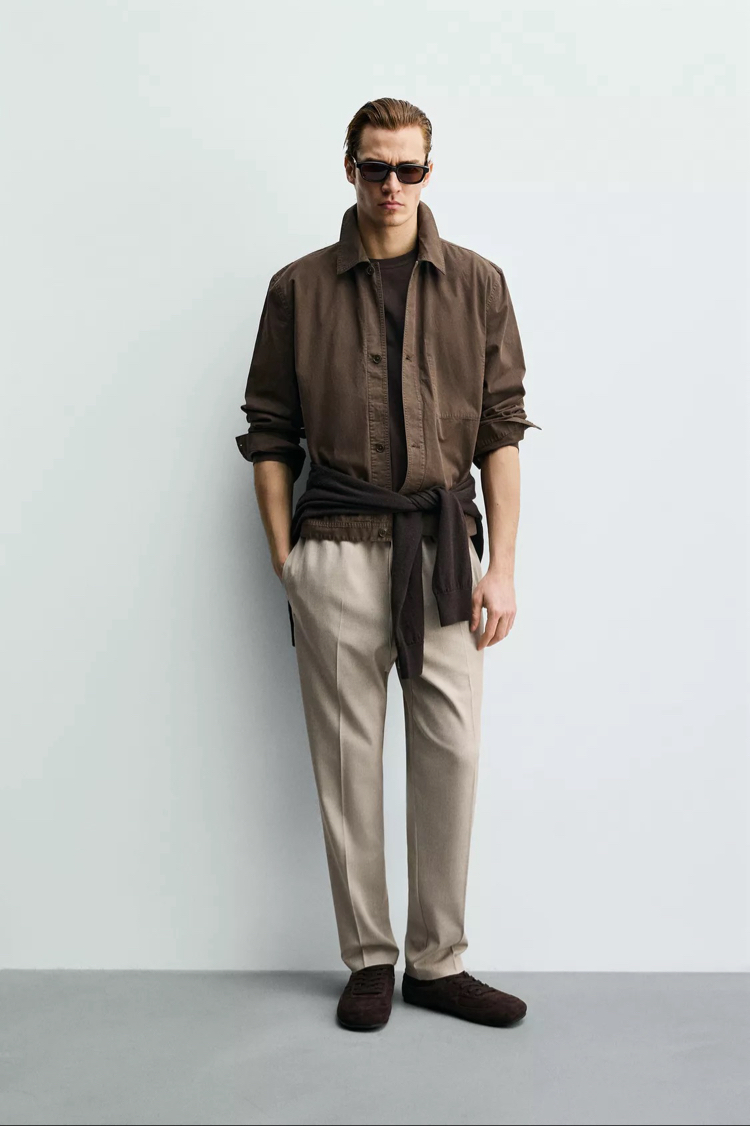 Kumaş bej jogger