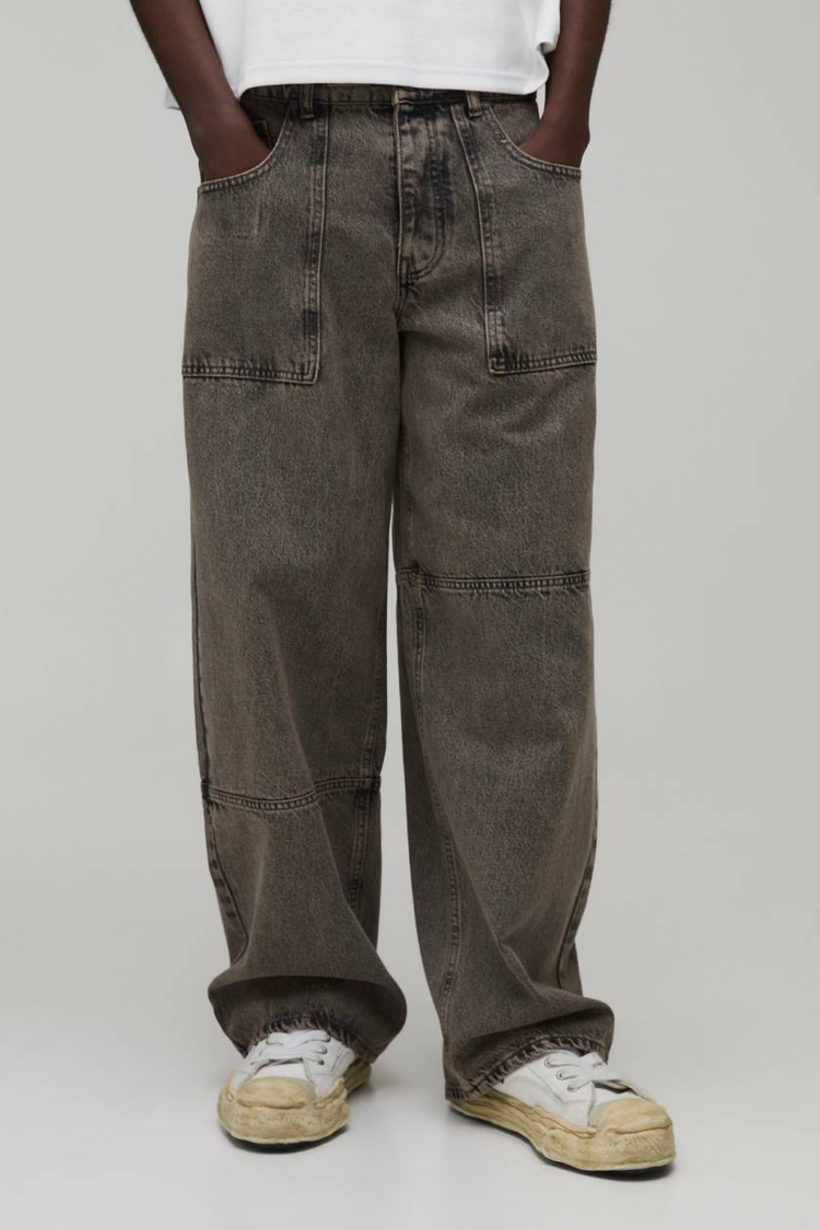 Baggy worker eskitme jean 