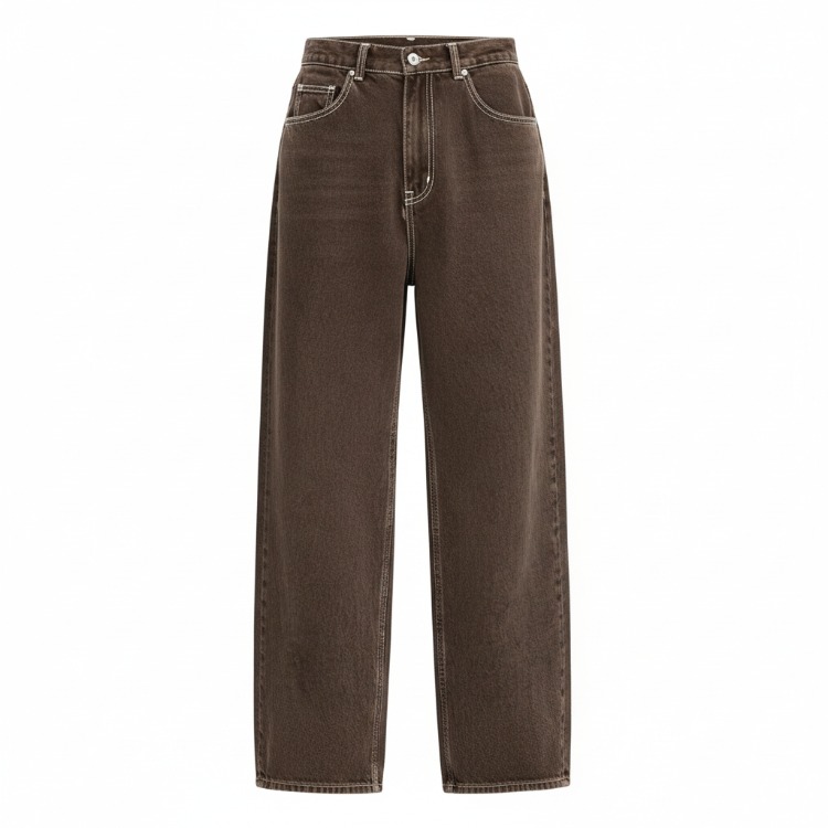 Kahve taşmalamı vintage jean 