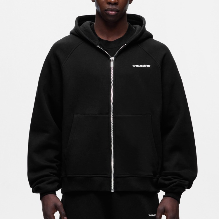 7HEAVENS Logo Zip Hoodie - Black