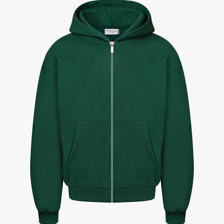 7HEAVENS Heavy Blank Hoodie - Forest Green