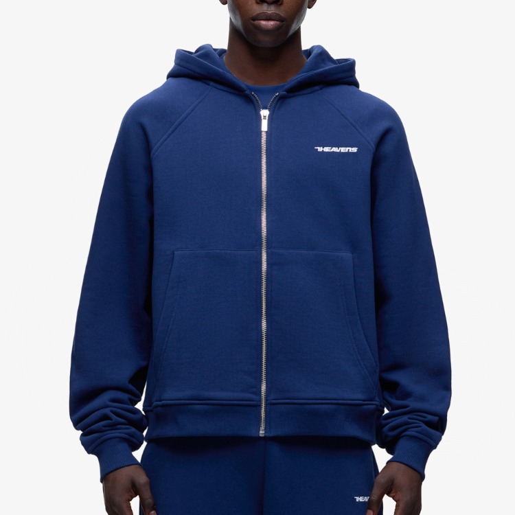 7HEAVENS Logo Zip Hoodie - Ocean Blue