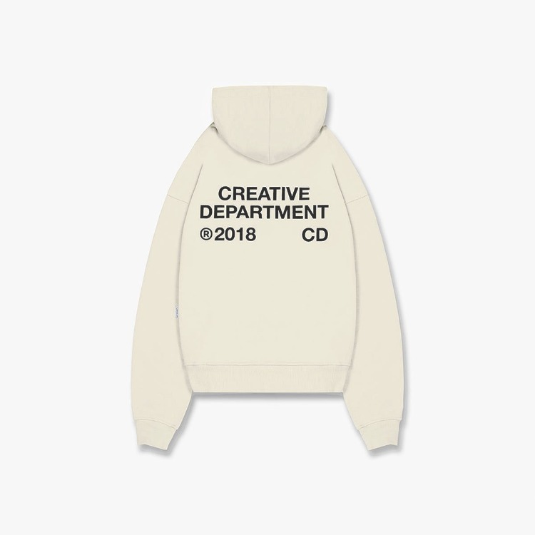 RETERNITY Creative Dept Zip Hoodie - Cream