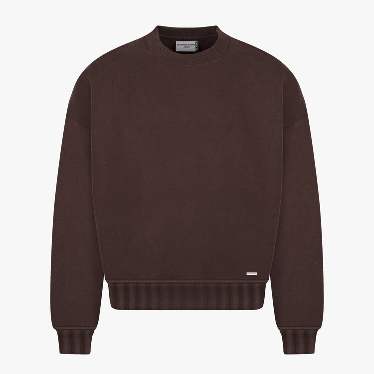 7HEAVENS Heavy Blank Sweater - Chocolate