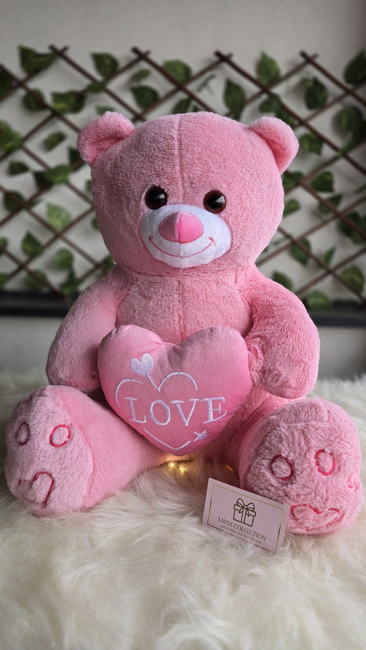 Seni Seviyorum Yastıklı Dolgun Pembe Ayıcık