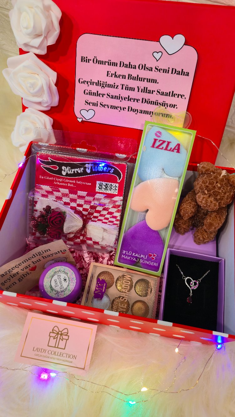 Premium Romantik Süslü Hediye Kutusu ❤️ Erkeklerin En Çok Aldığı Full Sürpriz Set