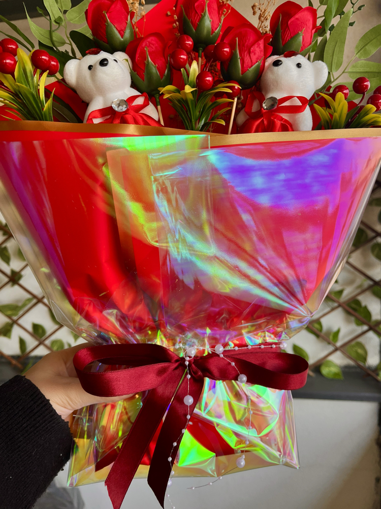 Hologramlı özel tasarım buket 