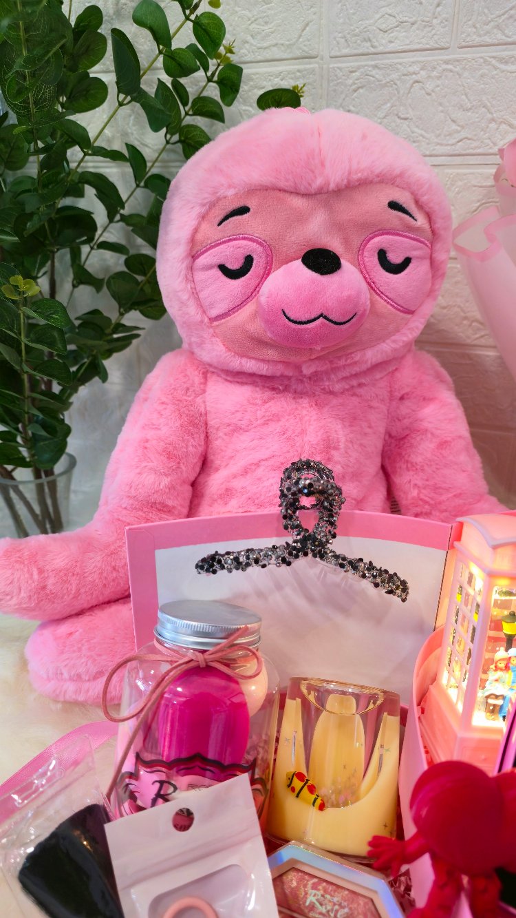 Yogacı Ayıcıklı Lüks Pembe Hediye Seti