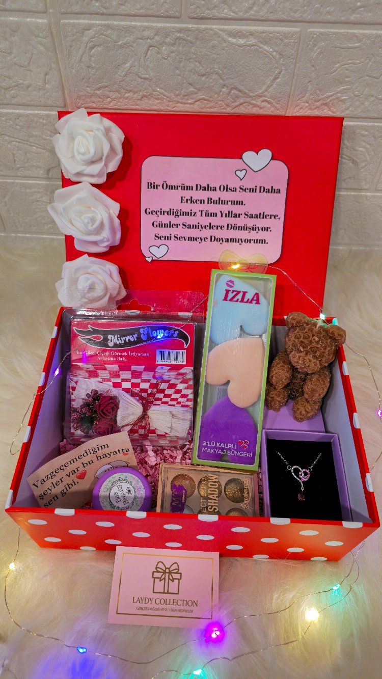 Premium Romantik Süslü Hediye Kutusu ❤️ Erkeklerin En Çok Aldığı Full Sürpriz Set