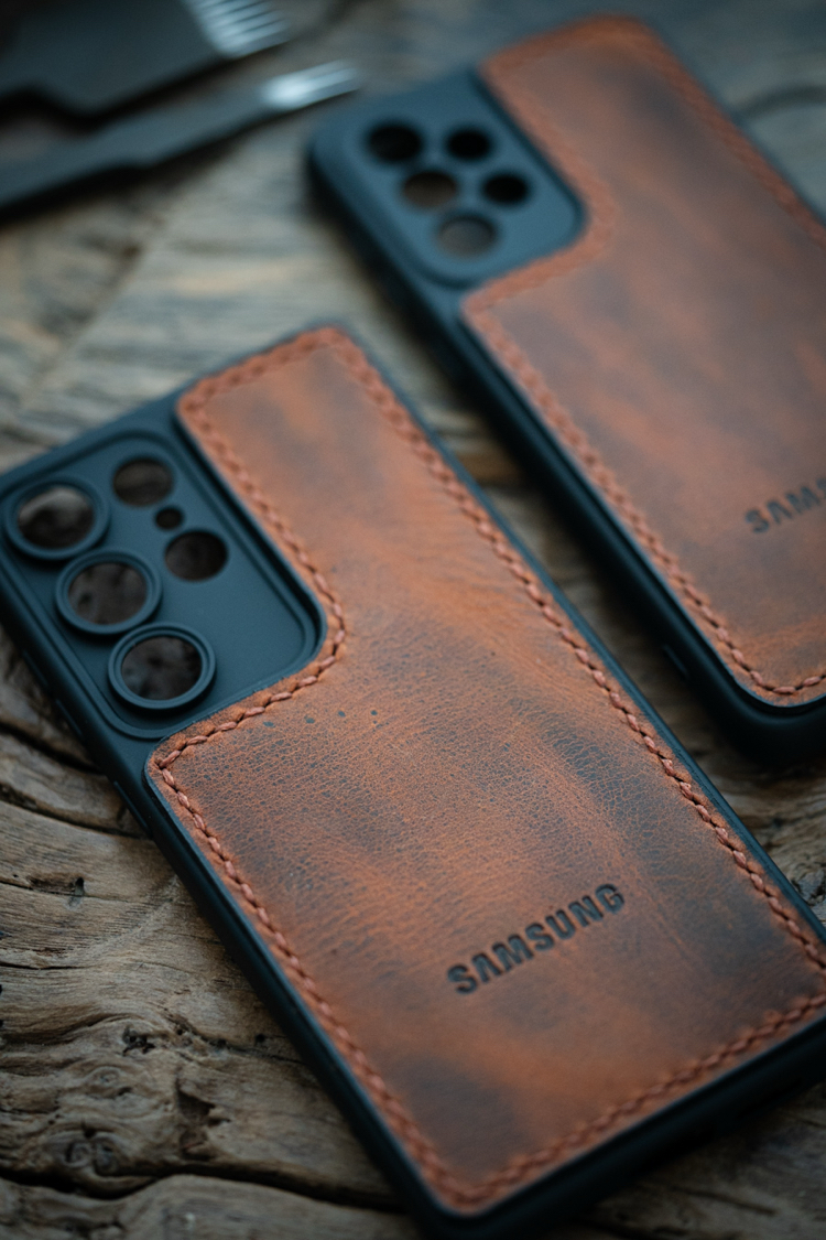 Deri Samsung telefon kılıfı