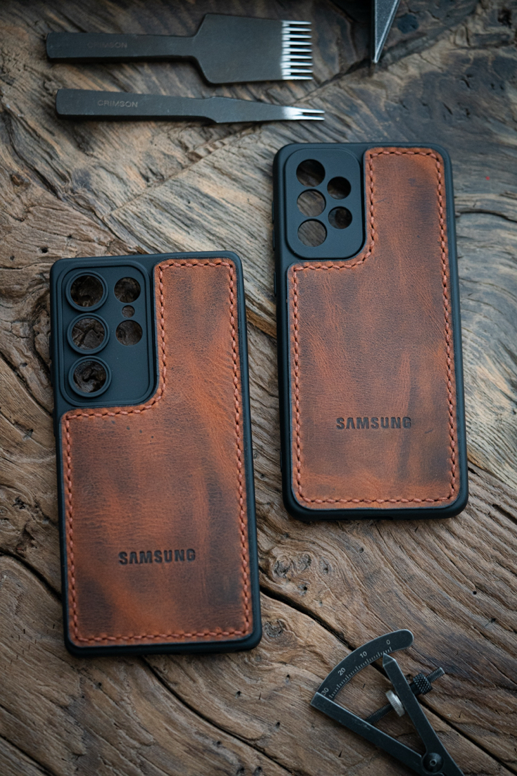 Deri Samsung telefon kılıfı