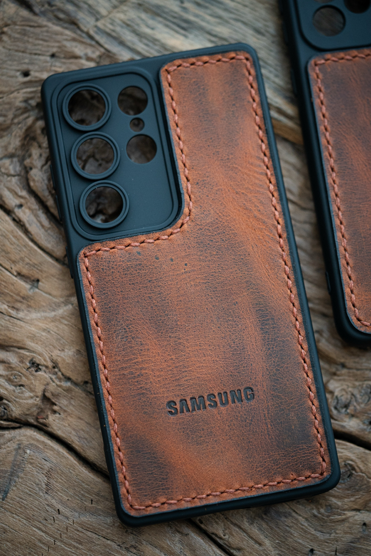 Deri Samsung telefon kılıfı