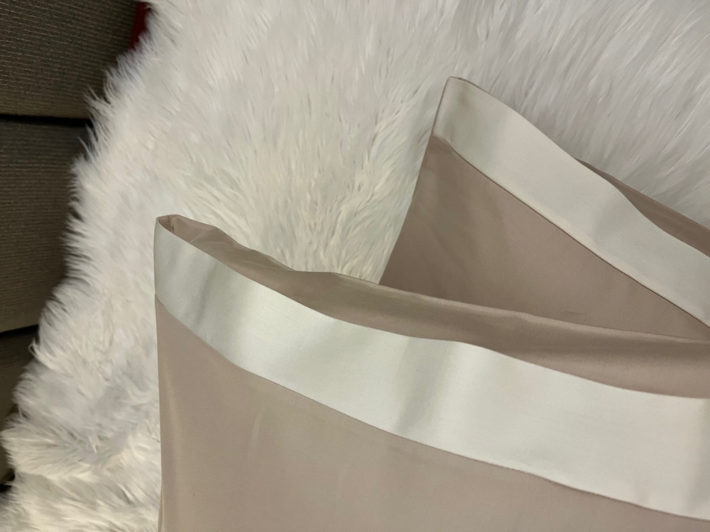 Silkarea CHIC %100 Pamuk Saten İkili Yastık Kılıfı Seti - Standart Model Renk: Cappuccino