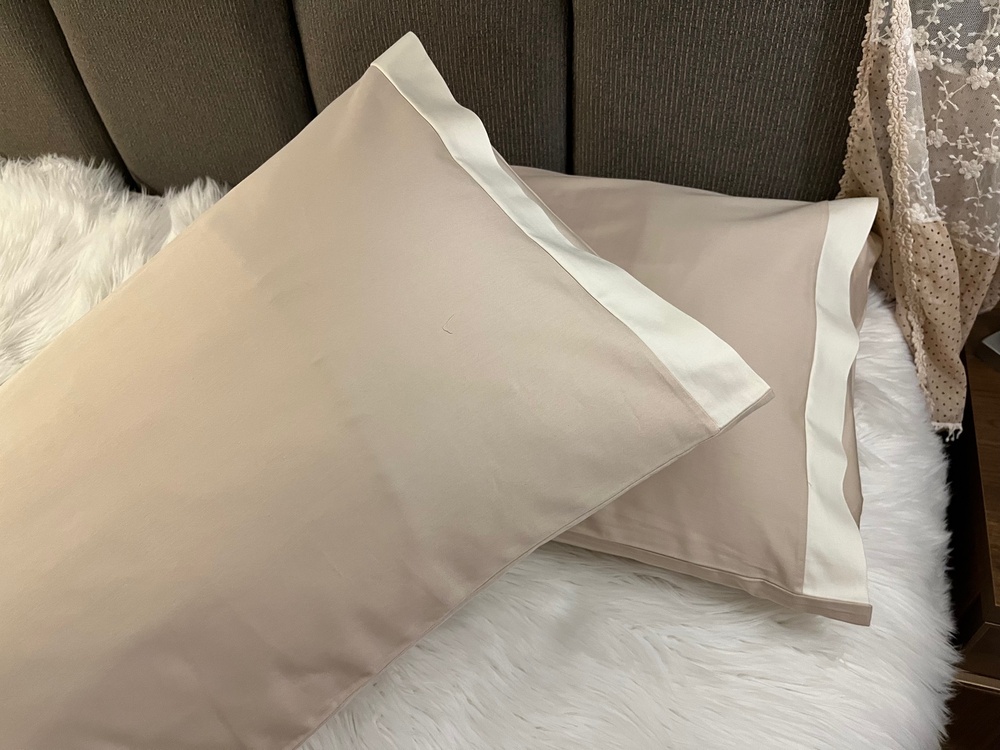 Silkarea CHIC %100 Pamuk Saten İkili Yastık Kılıfı Seti - Standart Model Renk: Cappuccino