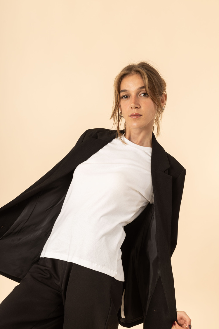 %100 Pamuk Bisiklet Yaka Kadın Basic T-Shirt - Beyaz
