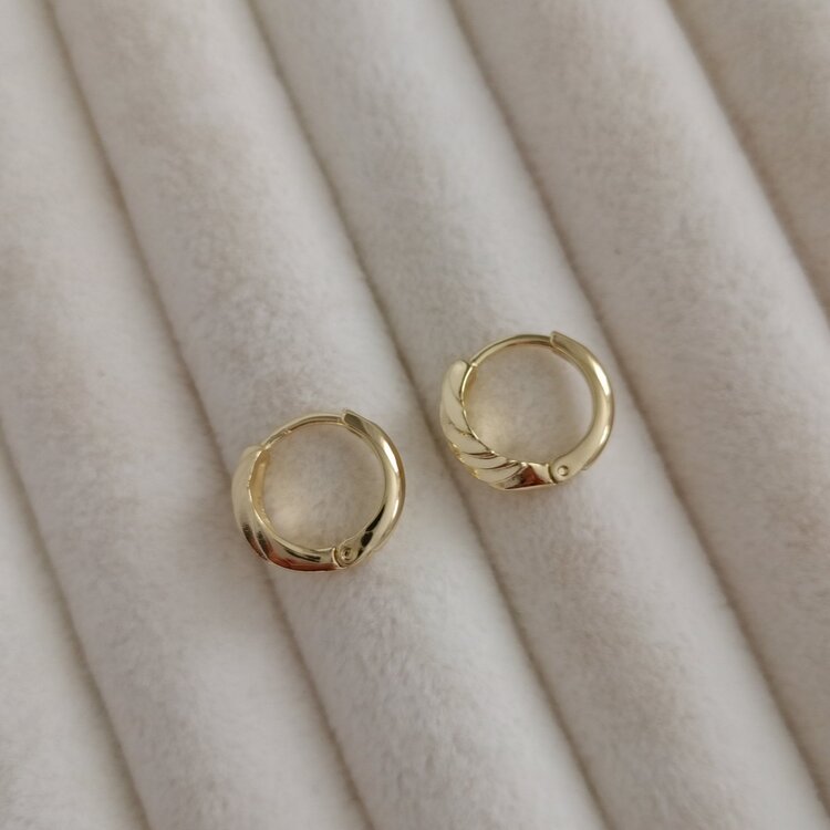 Lente Aksesuar Xuping Kararmaz Çelik Gold Burgu Model Vintage Küpe