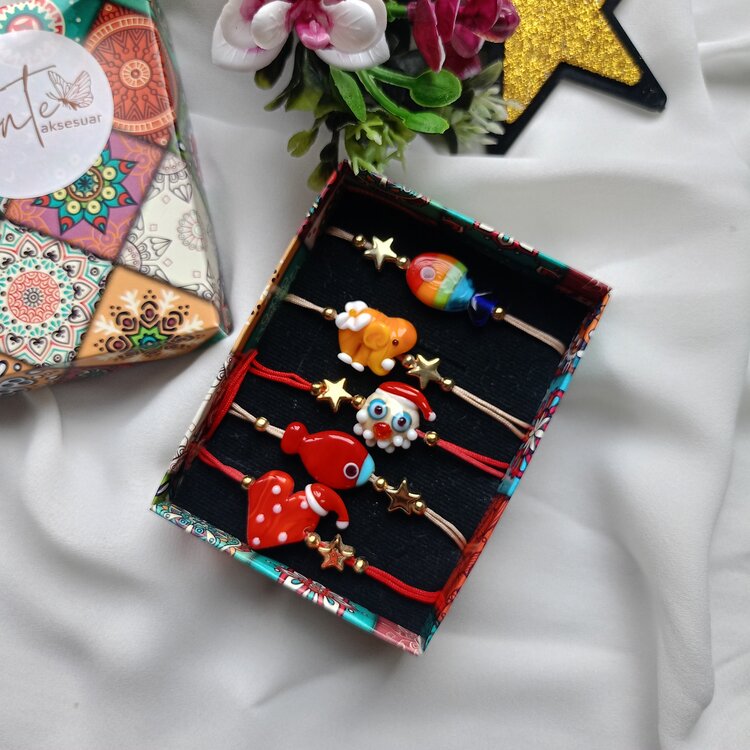 Lente Aksesuar Yeni Temalı Murano İp Bileklikler
