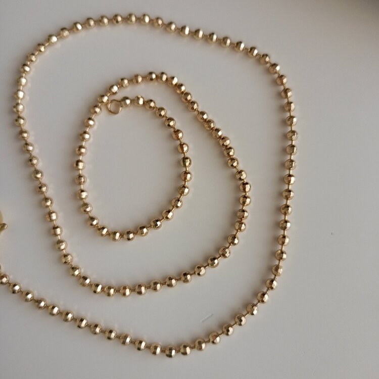 Lente Aksesuar Xuping Lüks Seri Dorika Topçuklu Gold Kolye - Antialerjik
