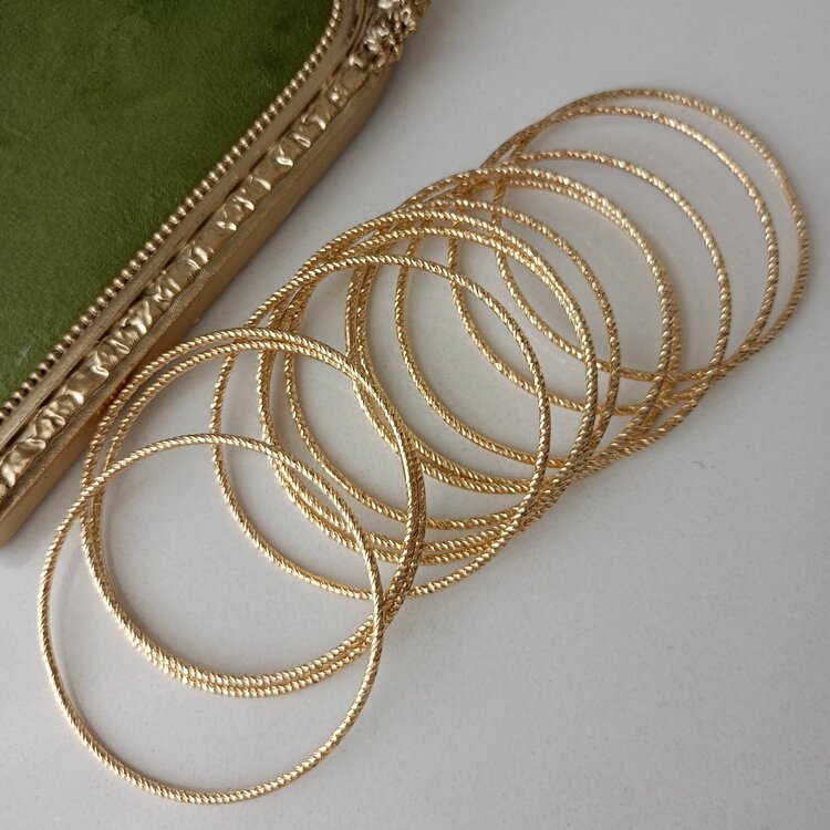 Lente Aksesuar Xuping Gold Kesme Model Ajda Bilezik (3'lü Set)
