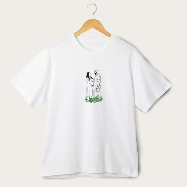 Kişiye Özel Çizgisel Fotoğraf Nakışlı T-SHIRT
