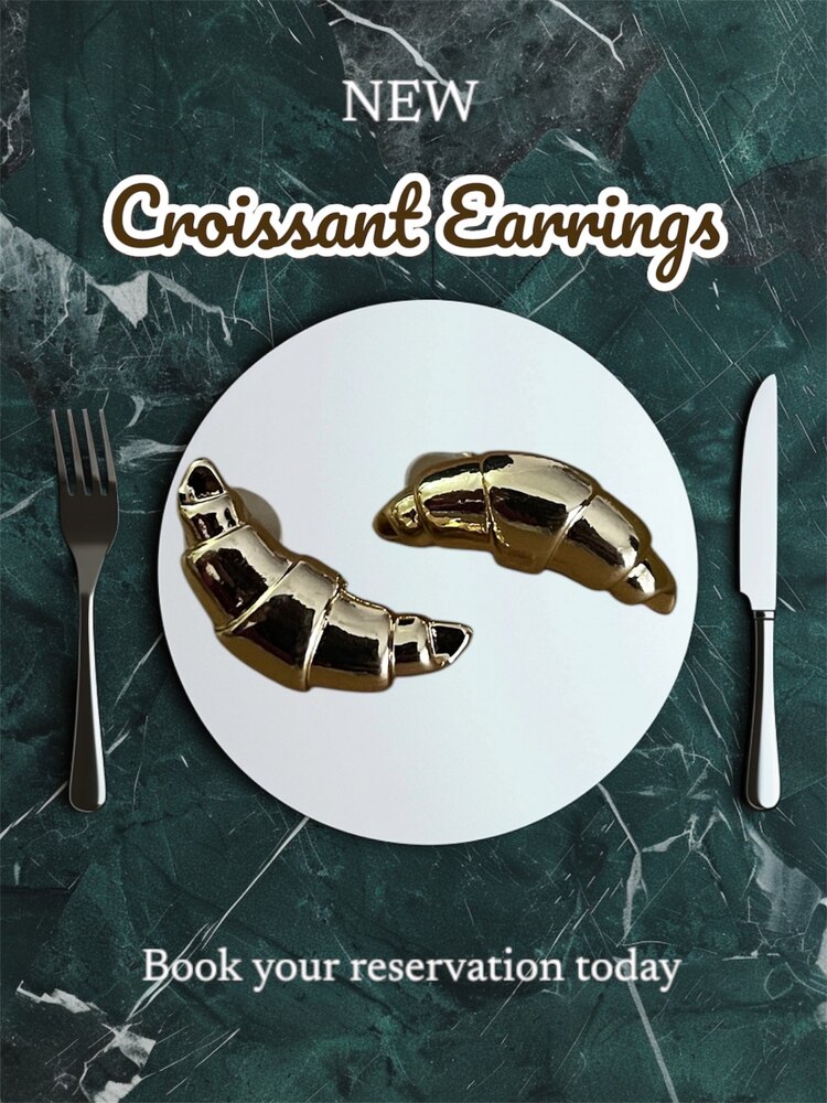 croissant earrings