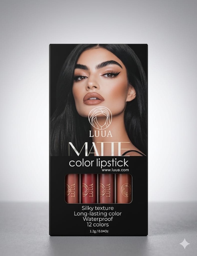 LUUA Kalemtraşlı Dudak Kalemi Matte Color Lipstick Jumbo Kalın Kalem Ruj Waterproof 12li Set