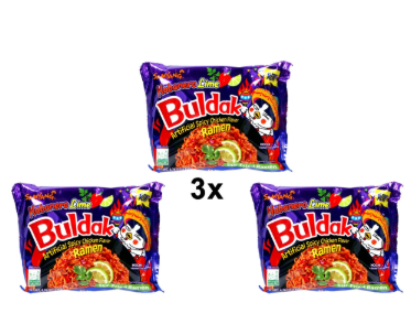 3 Adet Habanero Lime Buldak Hot Chicken Flavor Ramen 135 g (Misket Limonu)