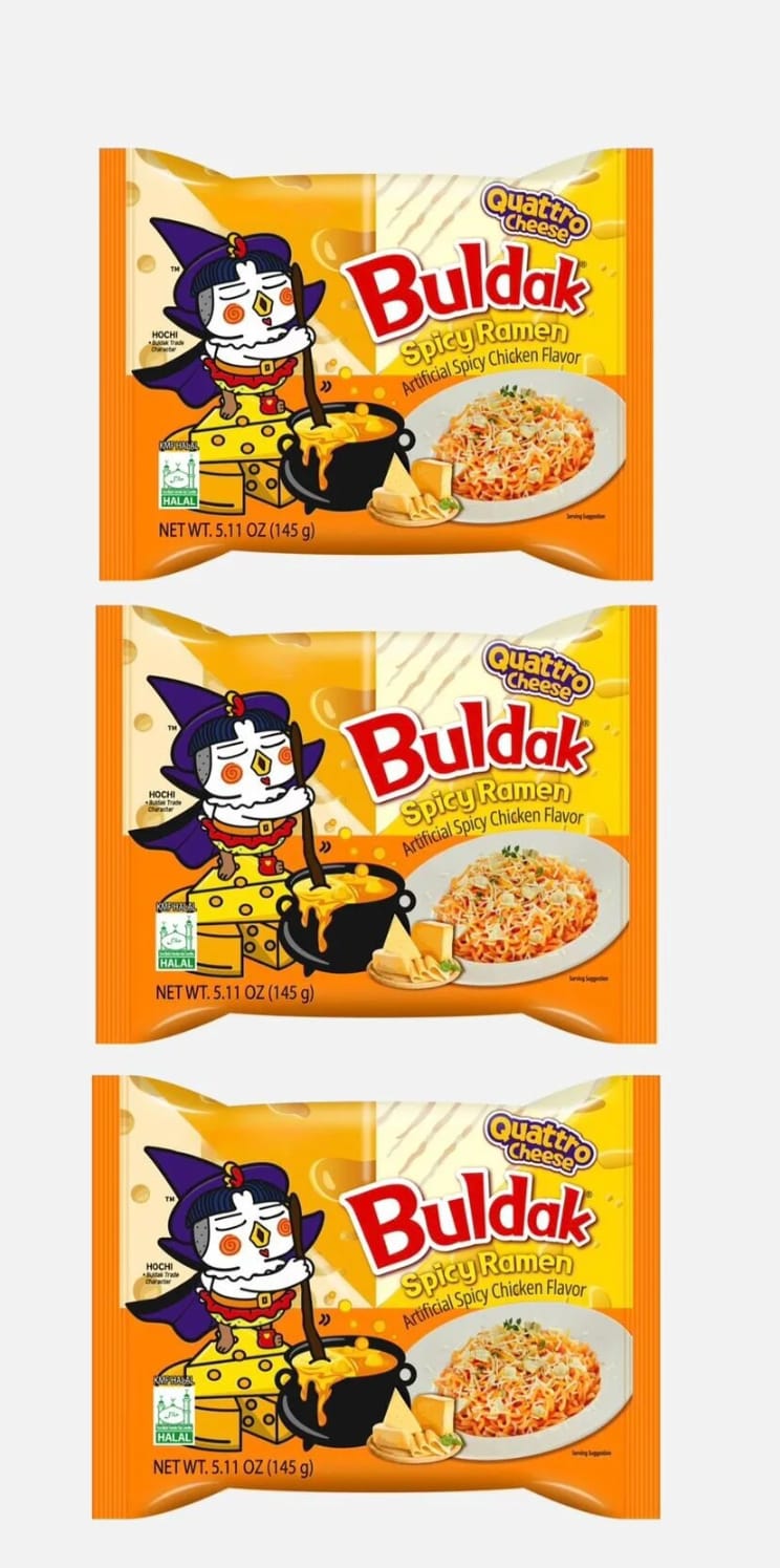 Quattro Cheese Buldak Ramen Helal Damgalı 3ADET