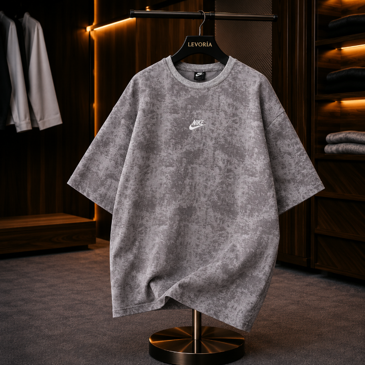 NK Bisiklet Yaka Oversize Yıkamalı Tshirt