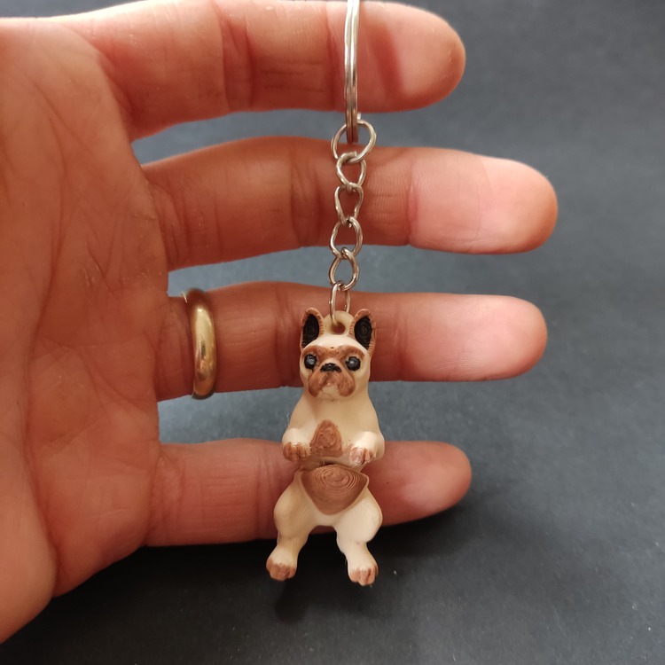 Frenchie Fransız Bulldog Anahtarlık