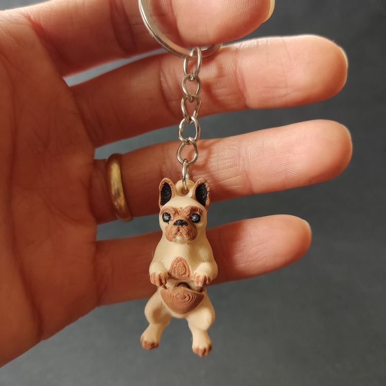 Frenchie Fransız Bulldog Anahtarlık