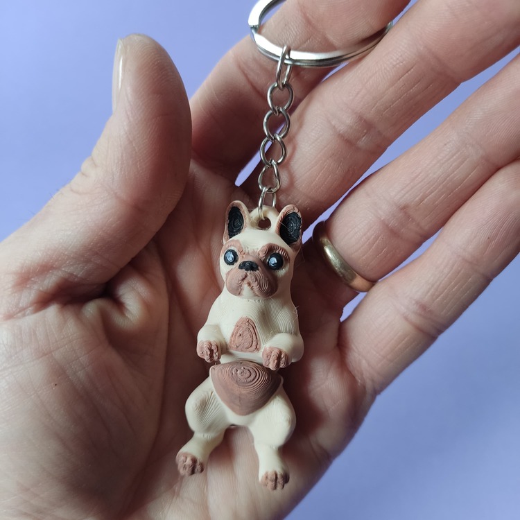 Frenchie Fransız Bulldog Anahtarlık