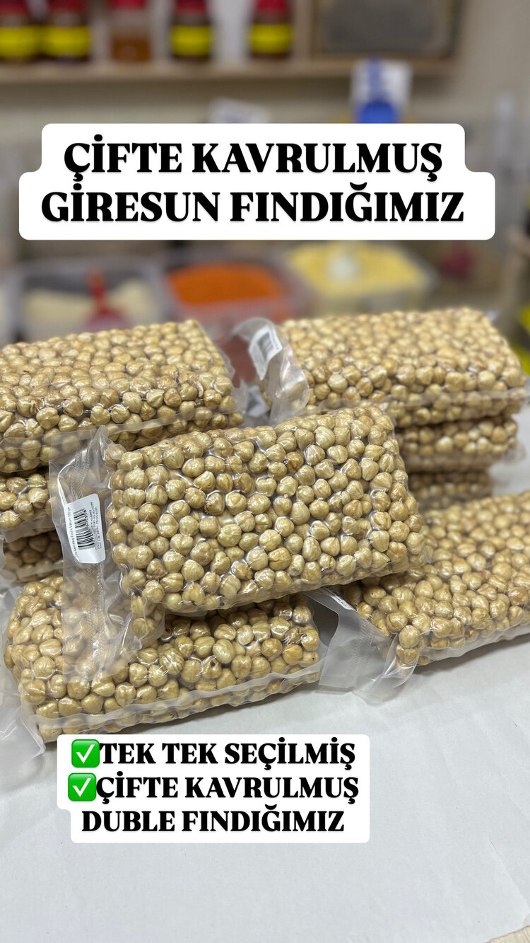 ÇİFTE KAVRULMUŞ GİRESUN FINDIĞI NET 1kg 