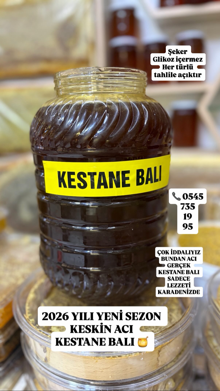 YENİ SEZON ACI KESTANE BALI NET 1 kg 