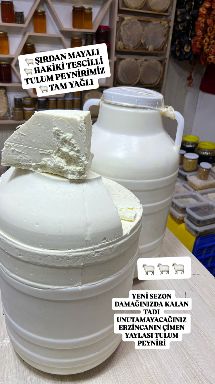 ERZİNCAN ÇİMEN YAYLASI TULUM PEYNİRİ NET 1 kg