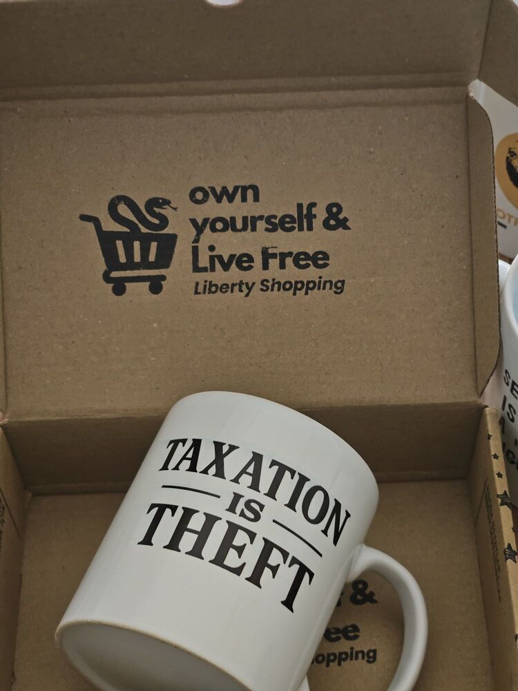 'TAXATION IS THEFT' | Porselen Kupa
