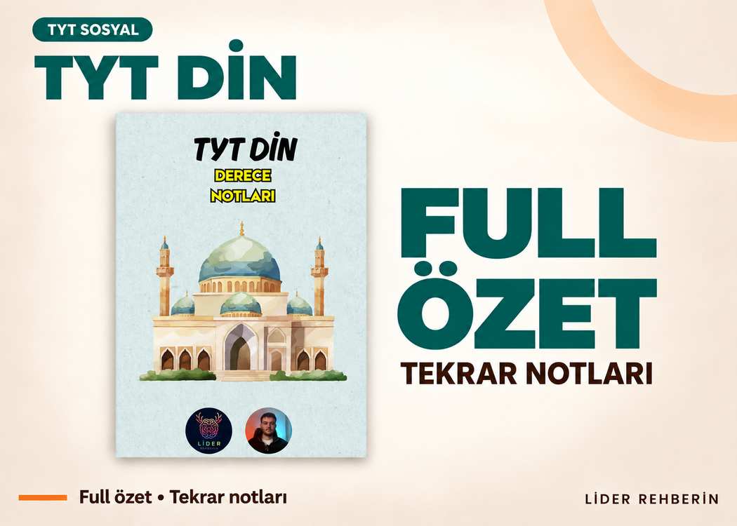 TYT DİN FULL TEKRAR NOTLARI