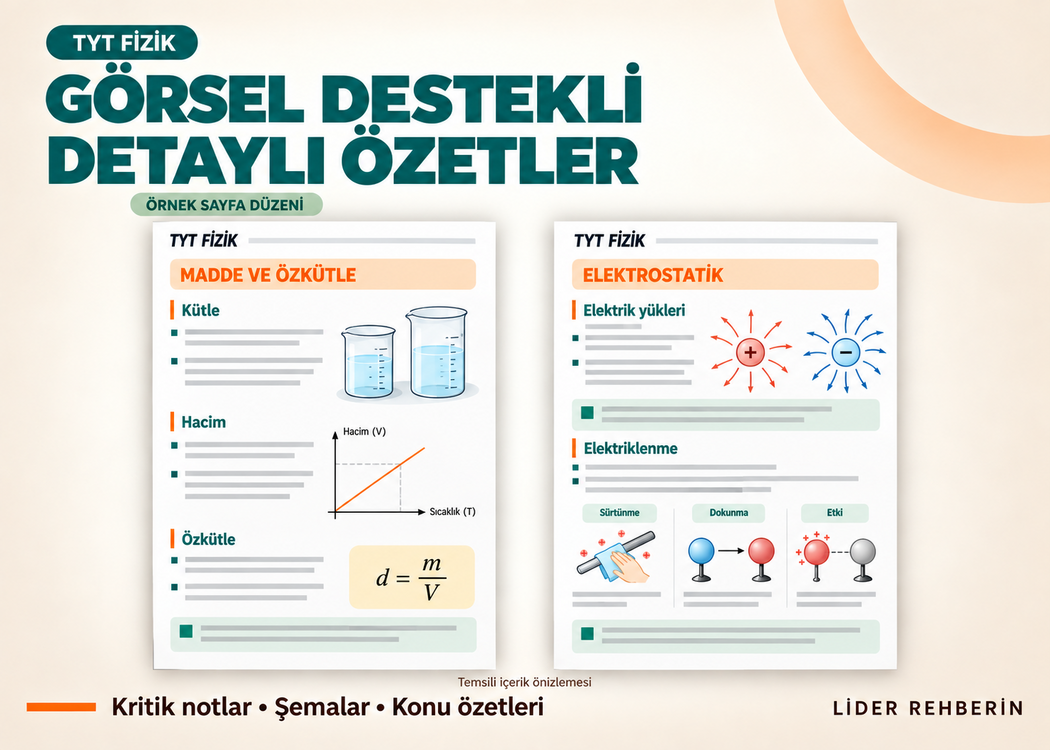 TYT FEN FULL PAKET | TÜM TYT FEN DERSLERİ ÖZET