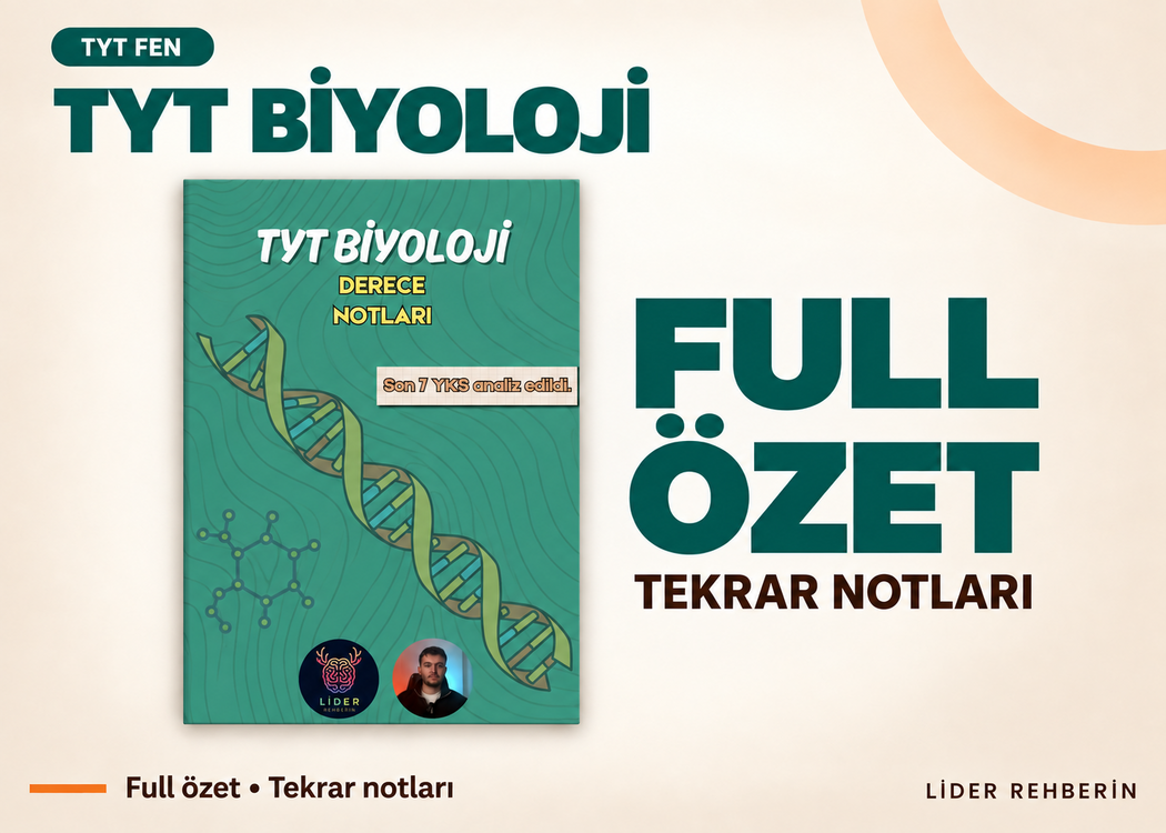 TYT BİYOLOJİ FULL TEKRAR NOTLARI | ÖZET