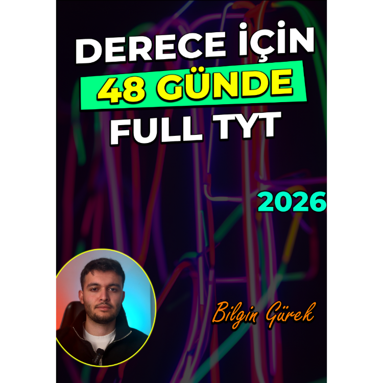 BİLGİN GÜREK DERECE YAPTIRTACAK 48 GÜN TYT PROGRAM + REHBERLİK / DİJİTAL KİTAP
