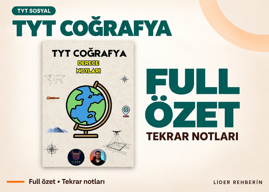 TYT COĞRAFYA FULL TEKRAR NOTLARI | ÖZET