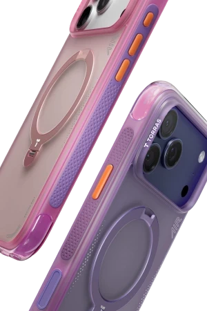 Torras Apple iPhone 17 Pro O Stand Spin Air Serisi Magsafe Kılıf - Mor